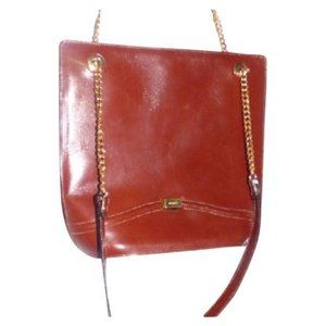 Bally Vintage Burnt Orange Leather Satchel